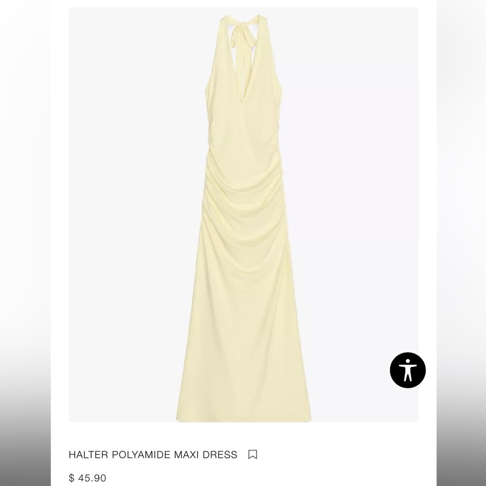 Zara Butter yellow midi dress